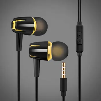 

Wired Earphone Electroplating Bass Stereo In-ear Earphone with Mic Handsfree Call Phone Headset for Android iOS