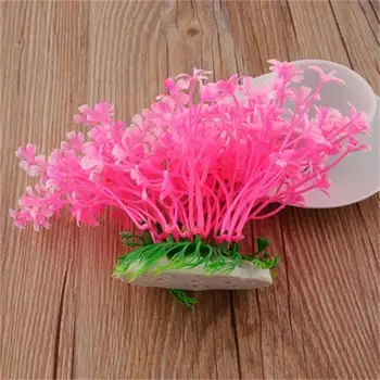 

Beautiful Pink Artificial Water Plant Plastic Grass Fish Tank Ornament Aquarium Decorations