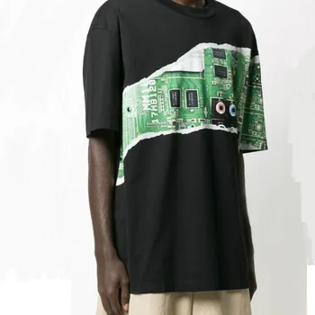 

Black Graphic Print Relaxed-fit T-shirt Summer Hip Hop Streetwear Best Version Short Sleeve Cotton Tee