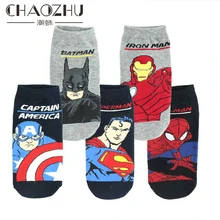 CHAOZHU; женские носки с героями мультфильмов; сезон весна-лето; носки для девочек с Суперменом, Бэтменом и героем; модные носки для девочек; kawaii ukraine calcetines