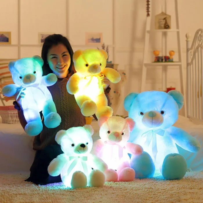 Светодиодный плюшевый медведь, игрушечный светильник, светящаяся игрушка для детей и взрослых THIN889
