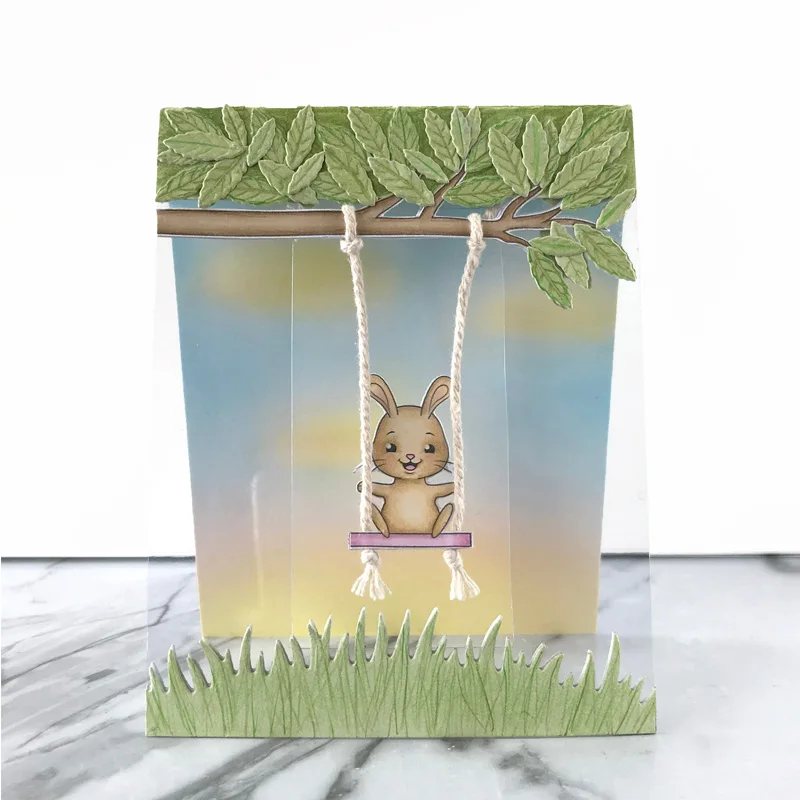 

JCarter Rubber Stamps for Scrapbooking Swing Rabbit Silicone Seals Craft Stamp 2019 Stencil Album Card Make Decoration Sheet