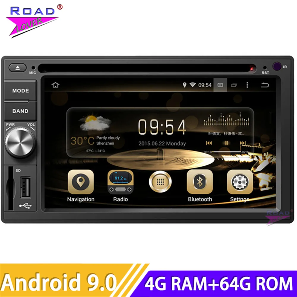 Roadlover Android 9 0 автомобильный ПК DVD Автомобильный плеер аудио для универсальной