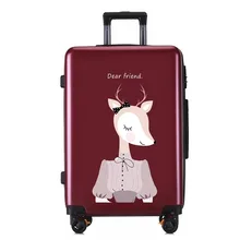 PC ABS чемодан на колесиках, студенческий чемодан на колесиках, багаж для путешествий, 20 дюймов, мультяшный стенд, одежда для багажа, чемодан на колесиках, модная сумка