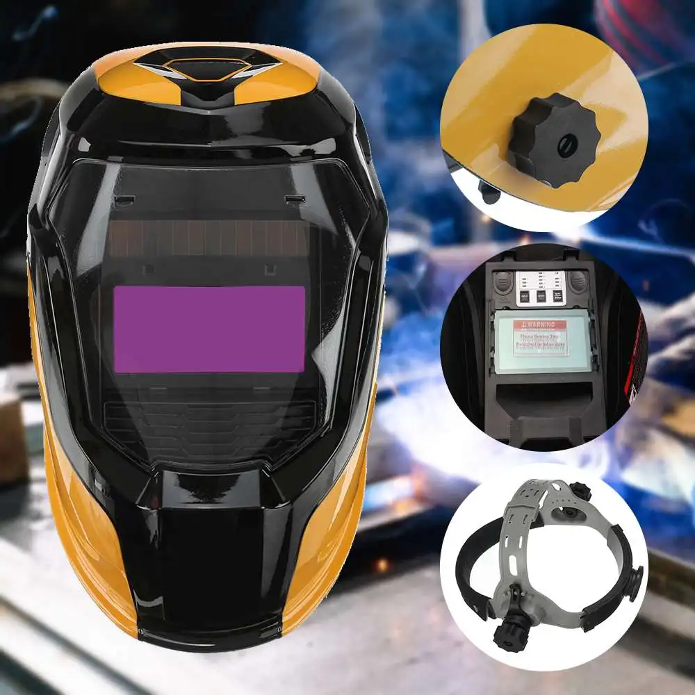 

Solar Auto Darkening Adjustable MIG MMA Electric Welding Mask/Helmet/Welding Lens for Welding Machine