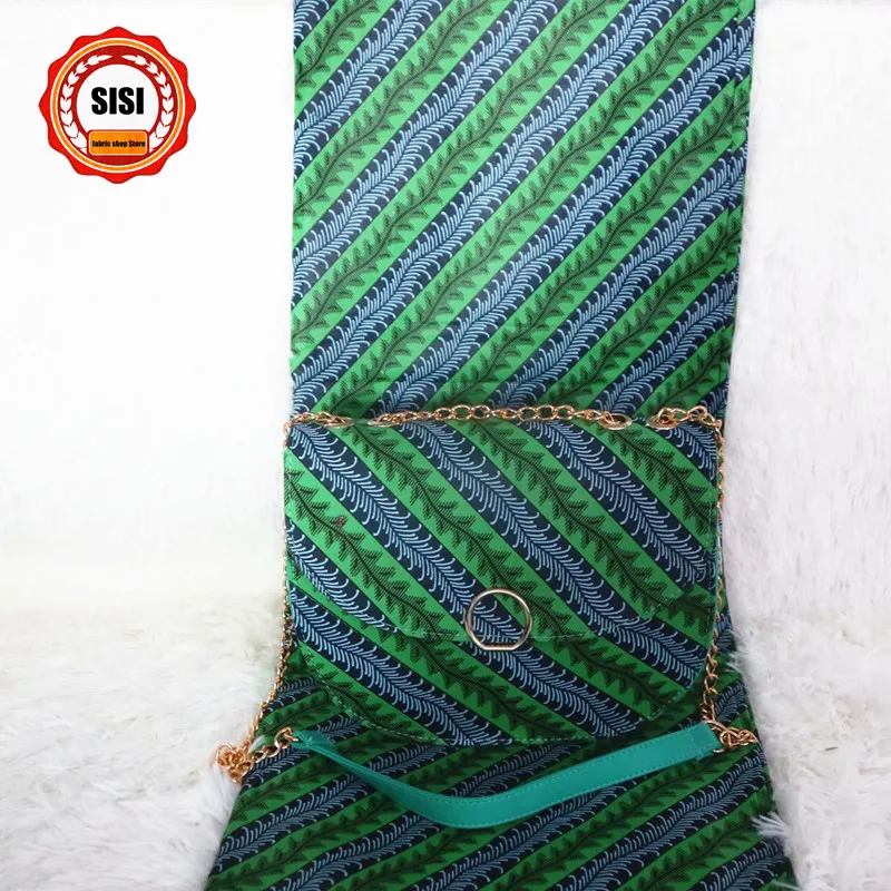 SISI элегантный дизайн, Новая африканская сумка на плечо, сумка, подходящая для Анкары, воск, 6 ярдов, хлопок, Африканский воск, ткань для шитья