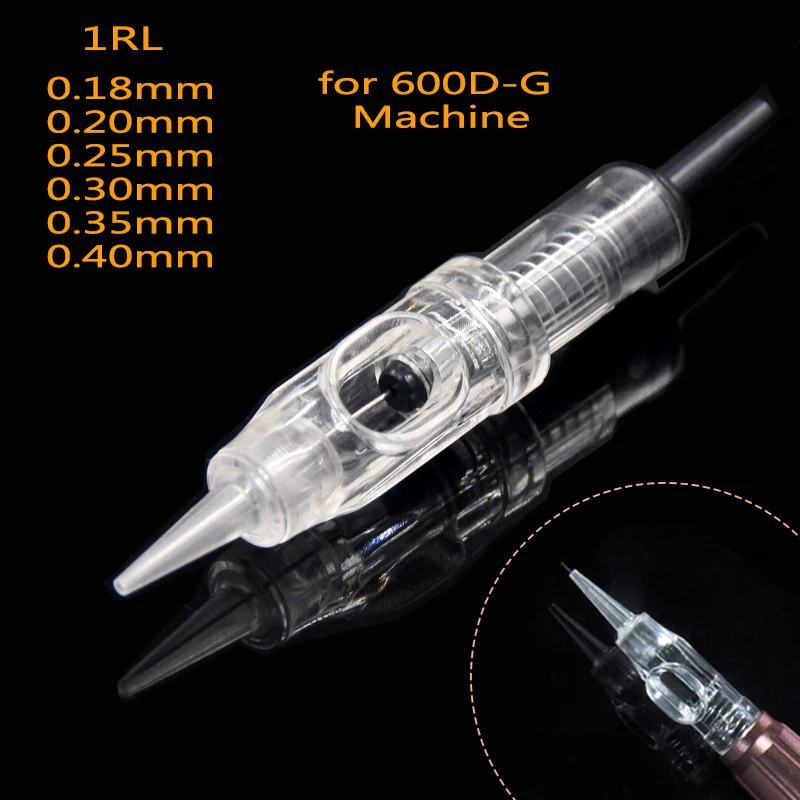 100pcs 1RL 3RL 600D-G Agulhas Easy Click Permanent Makeup Needles 5RL 5F for Tattoo Cartridge Rotary Swiss Machine Pen | Красота и