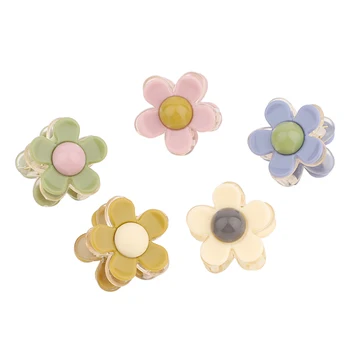 

2pcs Flower Hair Clip Hair Clamp Crab Claw Jaw Baby Children Hairpin Women Girls Hair Tools Accessories Barrette Color Hairgrip