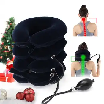 

Air Inflatable Cervical Collar Neck Traction Tractor Support Massage Pillow Pain Relief Relax Health Care Neck Head Stretcher
