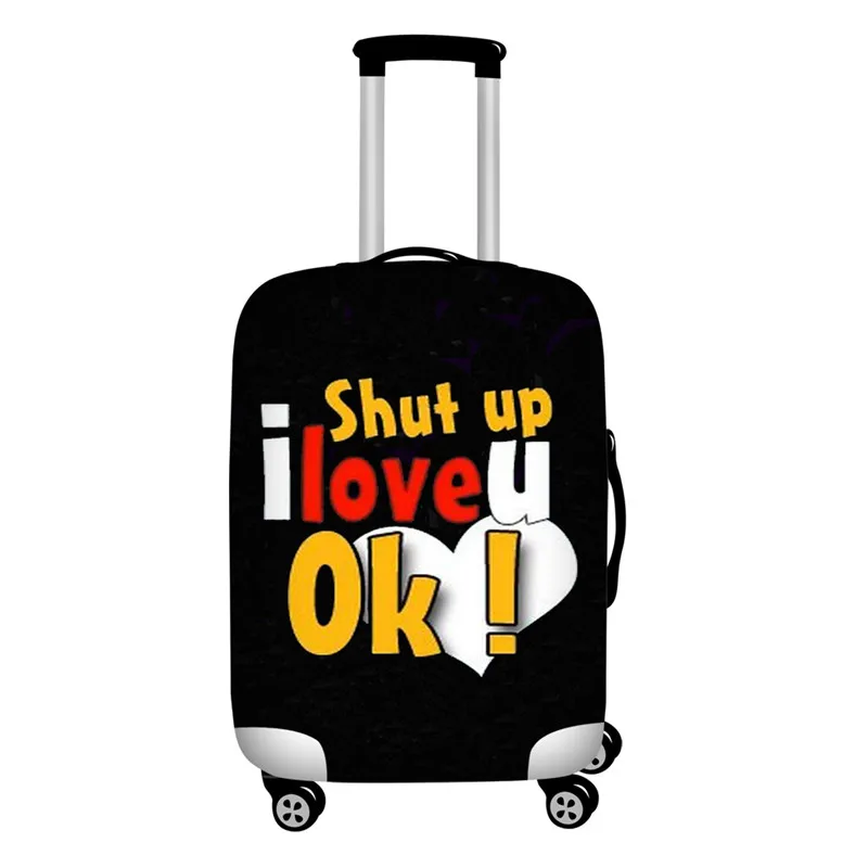 Elastic Letter Print Travel Luggage Covers Waterproof S/M/L/XL Trolley Case Cover for 18''-32'' Suitcase Cover Baggage Covers - Цвет: Z5452