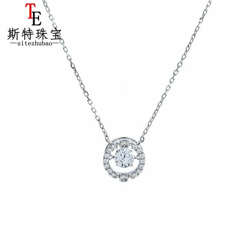 

S925 Sterling Silver Necklace Smart Pendant Fashion Bright Pendant Korean-style Tempting Necklace Versatile Simple Choker