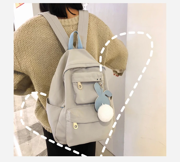Japanese Harajuku girls backpack Korean version of sweet little fresh high school students backpack female travel backpack