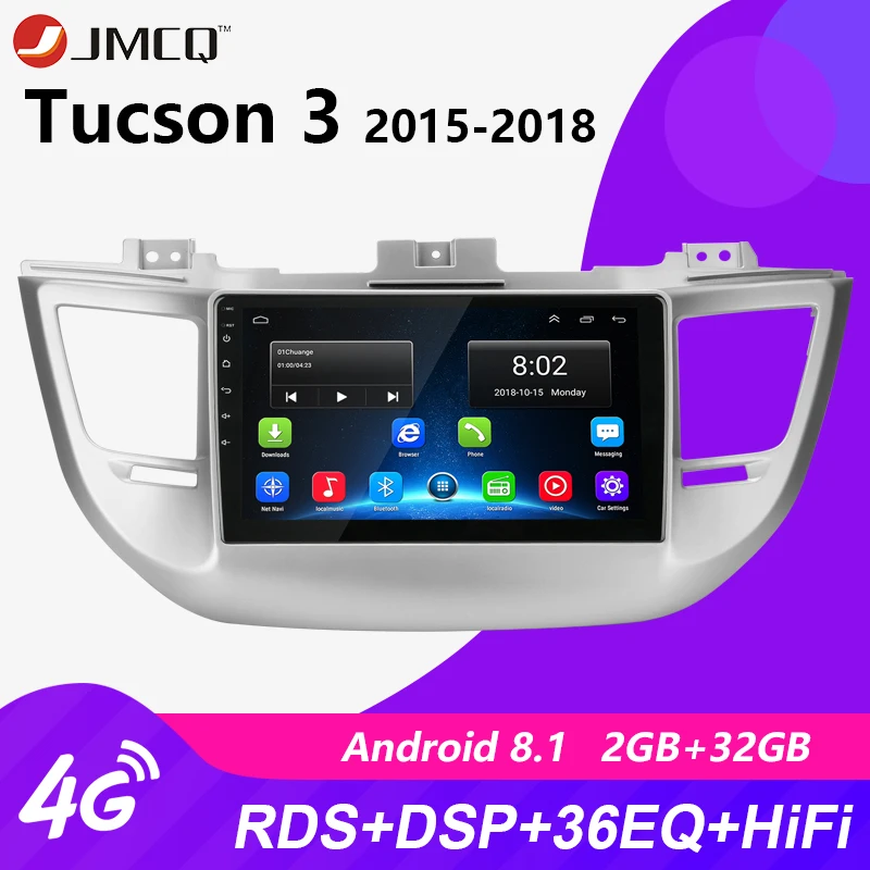Автомобильный мультимедийный видеоплеер 2 Гб + 32 ГБ 9 дюймов Android 8 1 для Hyundai Tucson/IX35