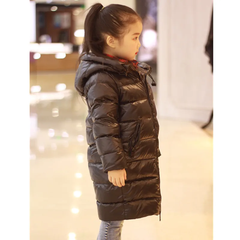 New Style Men And Women Children CHILDREN'S Clothing, down Jacket Hooded Cocoon-Mid-length over-the-Knee Childrenswear Big Boy-P