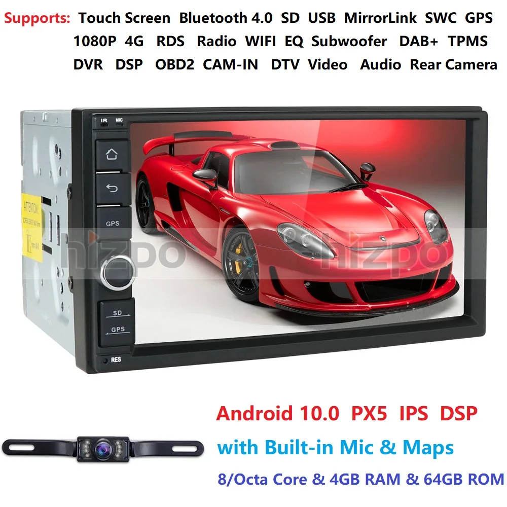

IPS DSP Android 10.0 Universal NO DVD 2DIN Car Stereo 7'' Auto Stereo Double Din Autoradio Audio Head Unit 4G RAM 64G ROM RDS