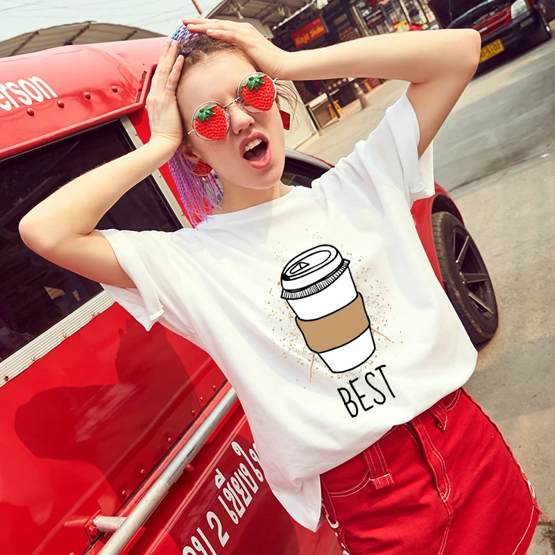 

2019 New summer personality food printed t shirt women Harajuku Thin section t-shirt female tops fashion hipster tshirt clothing