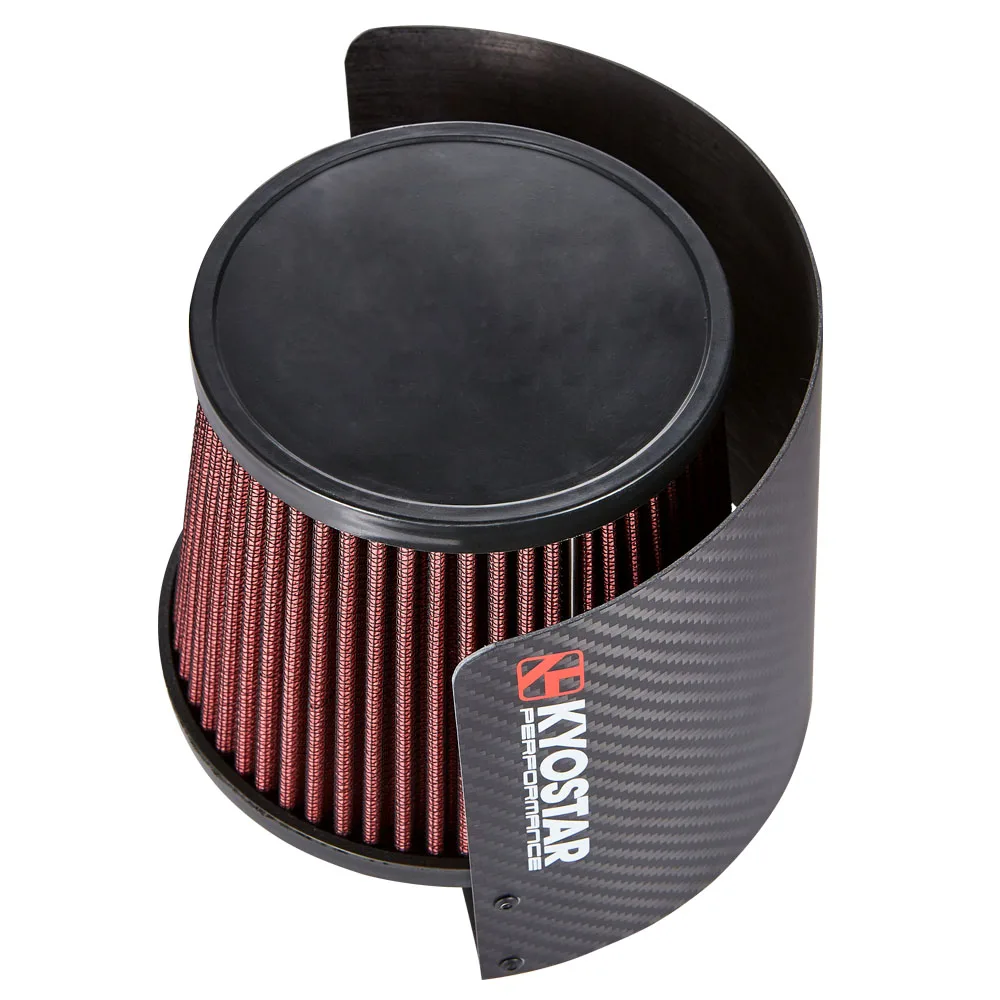 Universal air filter heat shield For 2.5'' 5'' neck Real carbon fiber