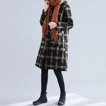 

Winter Thick Cotton Jacket In The Long Paragraph Large Size Warm Coat Female's Long Cotton Coat Jaqueta Feminina Y10.30