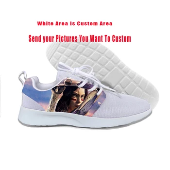 

2019 Hot Cool Lace Up Breathable Casual Shoes Net cloth Fashion Lightweight Sneakers 3D Printed for Women Alita:Battle Angel
