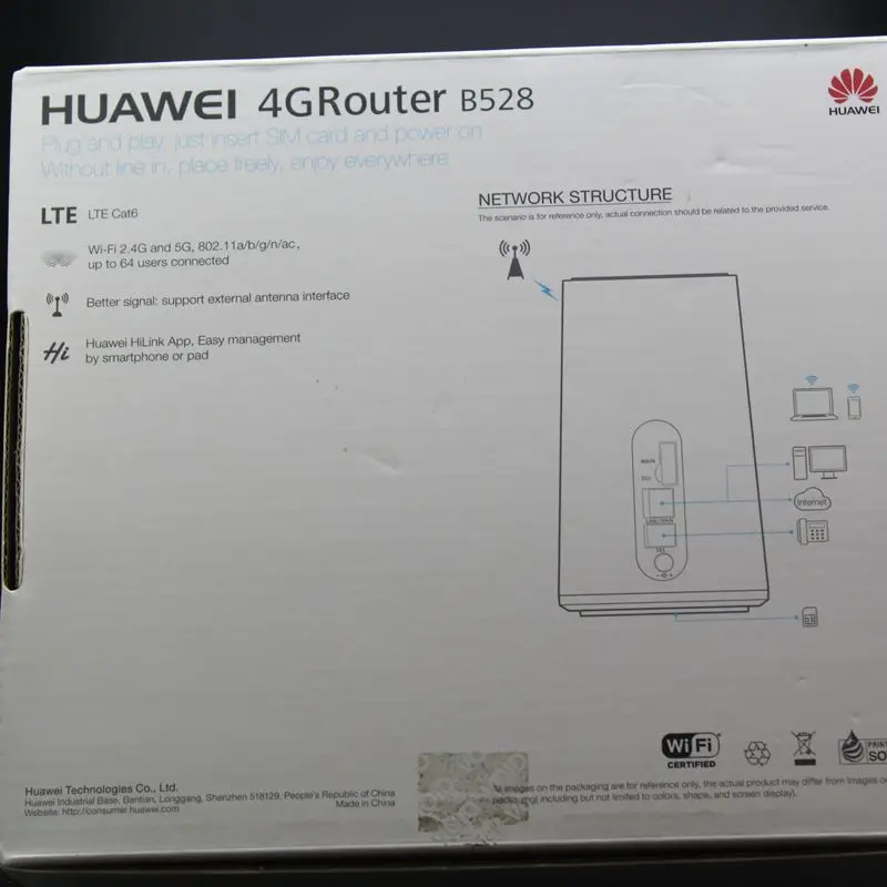 Разблокированный huawei B528 B528s-23a 4G LTE CAT6 300 Мбит/с CPE маршрутизатор с слотом для sim-карты 4G LTE WiFi маршрутизатор PK B525, E5186, E5172, B310