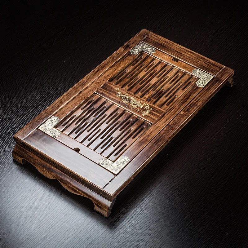 

Solid Wood Kung Fu Tea Tray Tea Set Drawer-type Tray Water Storage Drainage Dual Purpose Simple Home Bamboo Wood Tea Tray Wholes