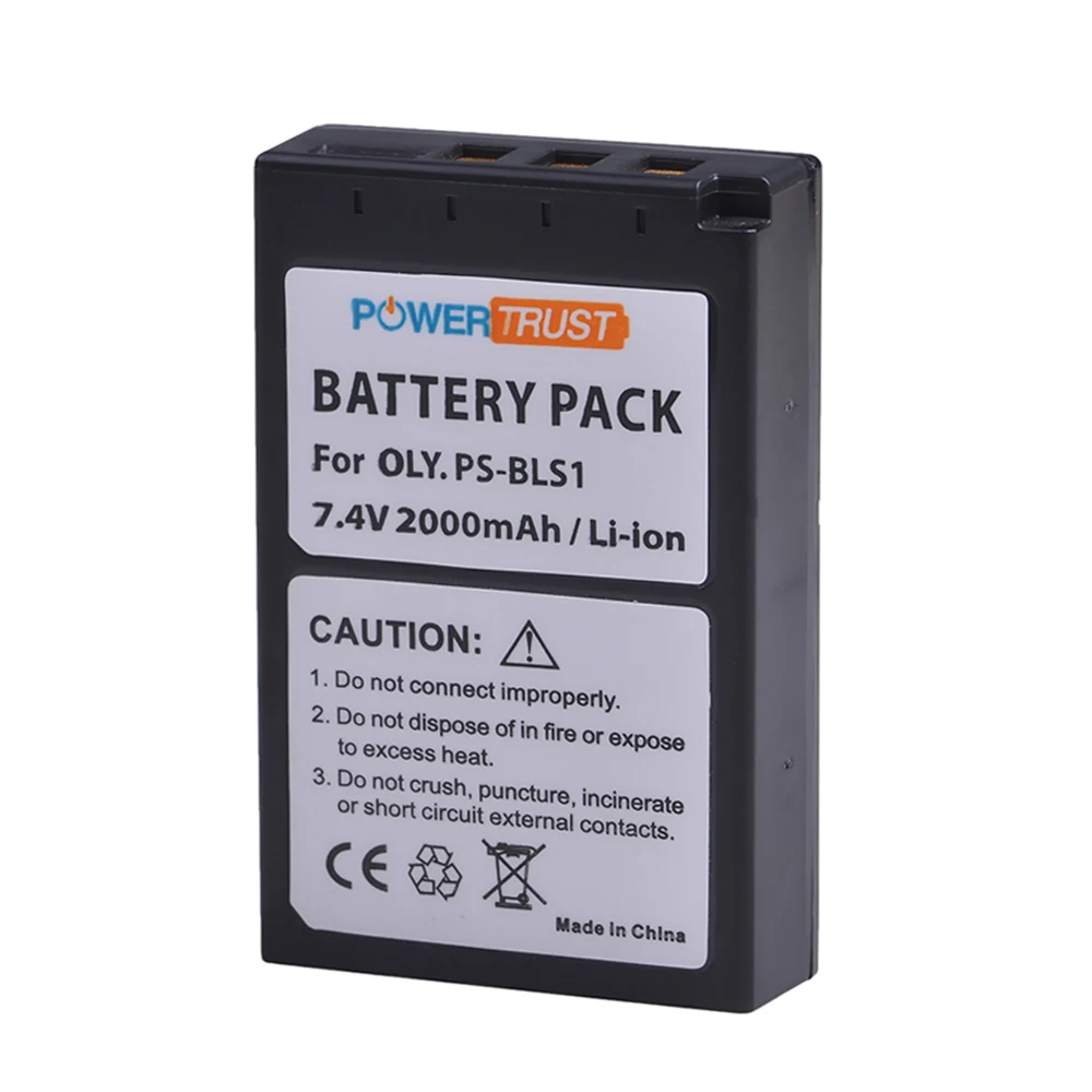 2000mAh BLS-1 BLS1 Battery and Charger for Olympus PS-BLS1 PEN E-PL1 E-PM1 EP3 EPL3 Evolt E-420 E-620 E-450 Digital SLR Cameras