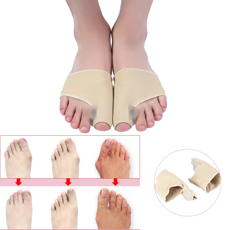 

1pair Breathable Foot Fingers Toe Separator Thumb Valgus Protector Painless Toe Corrector Hallux Valgus Separator Toe Device