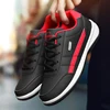 Zapatos de cuero vulcanizados para hombre, zapatillas de deporte masculinas a la moda, zapatos informales de lujo, zapatos transpirables de tiempo libre ► Foto 3/6