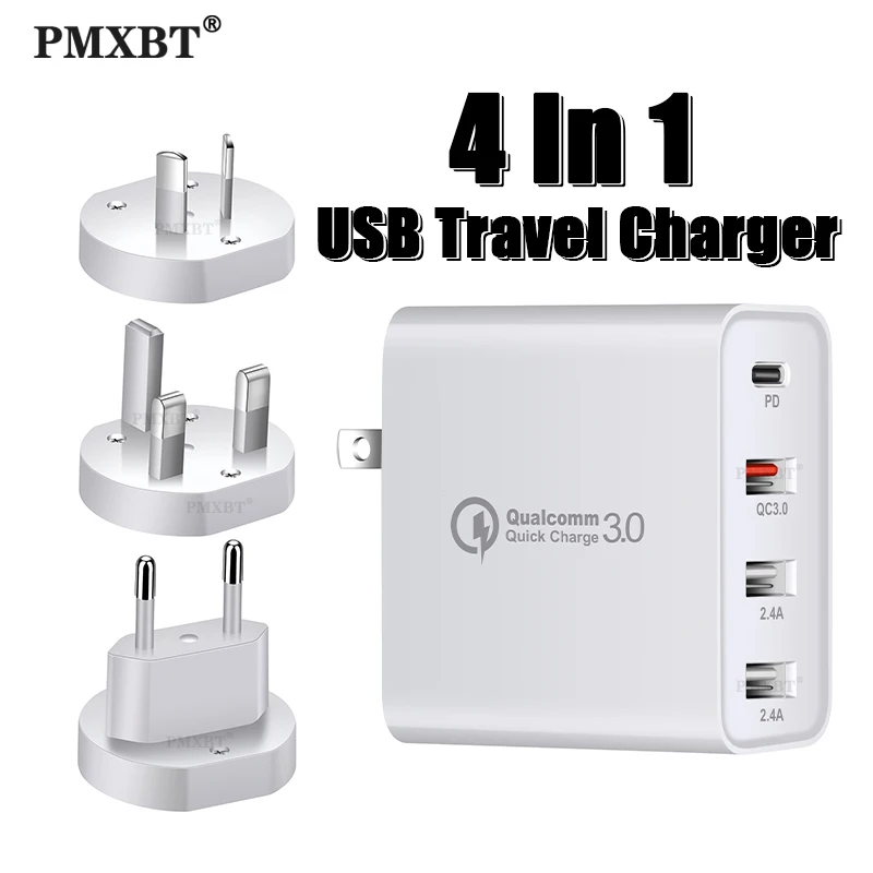 48 Вт мульти Быстрая зарядка 3 0 USB зарядное устройство для путешествий PD телефона