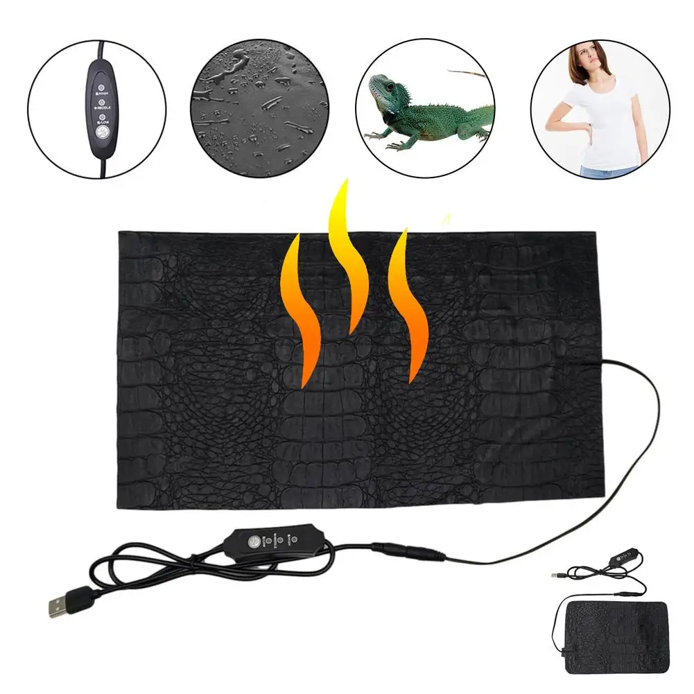 Adjustable Climbing Pet Reptile Heating Mat Clothes Heating Pad Warmer Pad for People Turtles Snake Lizard Hamster