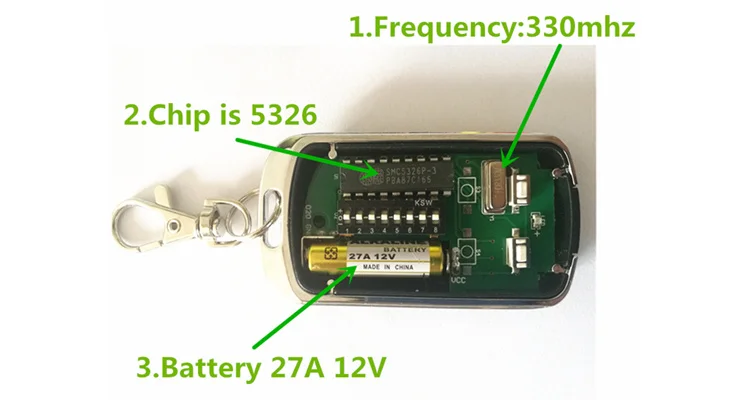 5326 330 МГЦ dip переключатель авто ворота дистанционного управления брелок 433 МГц 8 dip переключатель дистанционного гаража команды