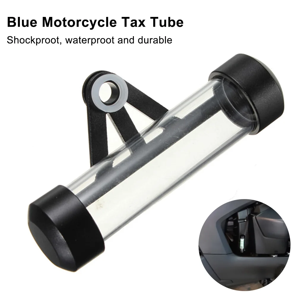 Motorcycle Tax Disc Tube Holder Waterproof Scooter Moped Tubes Cylindrical Holders Frame w/ Allen Key MOTO Accessories | Автомобили и