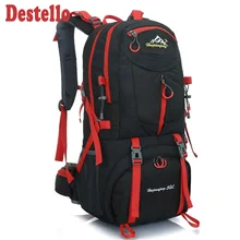 Caminhadas mochila 50l mochilas à prova dwaterproof água mochila de acampamento ao ar livre mochila sacos de ginásio saco de viagem das mulheres grandes sacos de desporto(China)