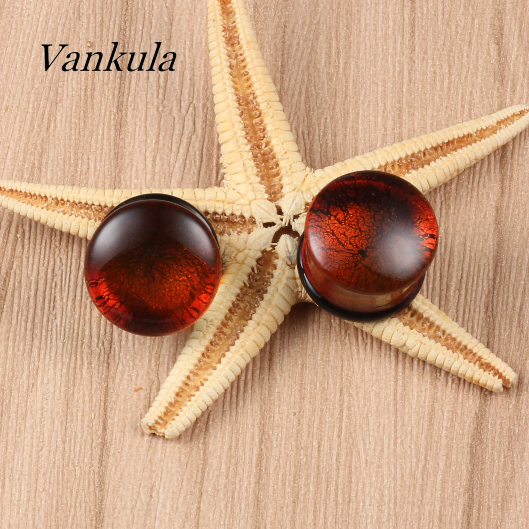 orange Vankula12pcs оптом много ушных носилок расширитель веса пирсинг ювелирные изделия для тела серьги с лентой зерна - Окраска металла: orange