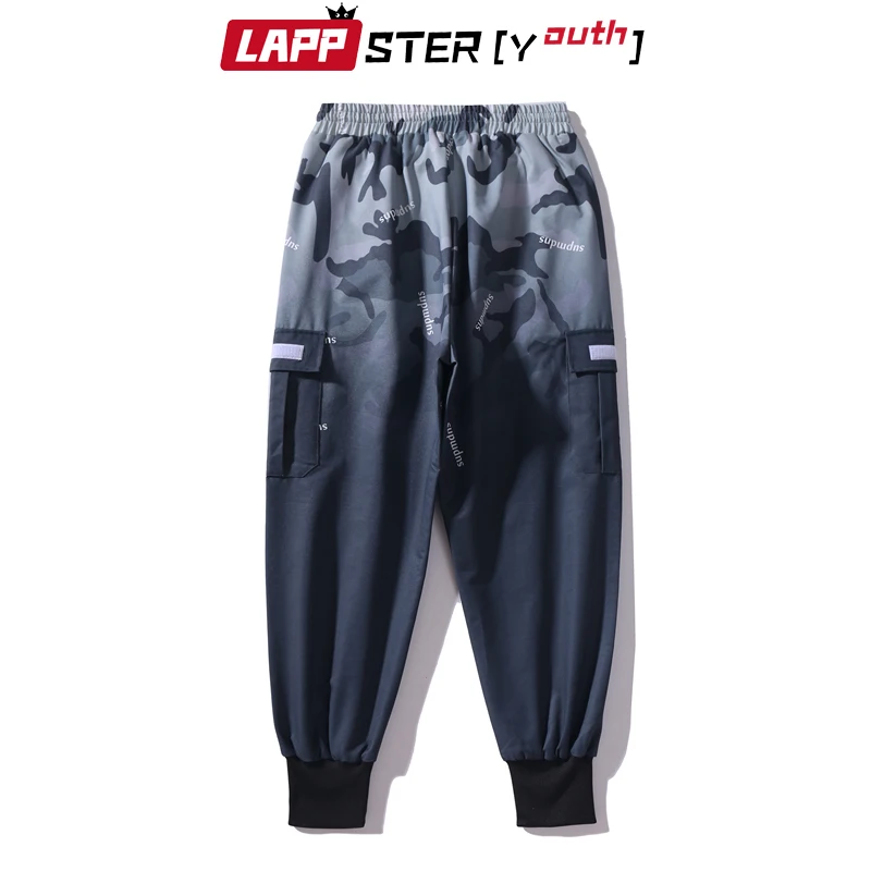 LAPPSTER-Молодежные мужские японские уличные брюки карго Harajuku корейская мода спортивные брюки мужские хип-хоп Модные шаровары