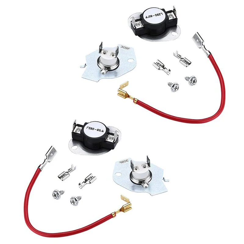 

2PCS Hair Dryer Thermostat Kit Replacement 279816 for Whirlpool and Kenmore Hair Dryers