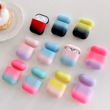 

Gradient Cute Earphone Cases For Apple AirPods Candy Colorful Cover Air Pods 2 1 Protection Luxury Hard PC Fashion Boite capa