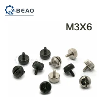 

10Pcs M3*6 Handle Twist knurled Adjust Screws Phillips Thumb Hand Screws Nickel/Black Zinc Plated