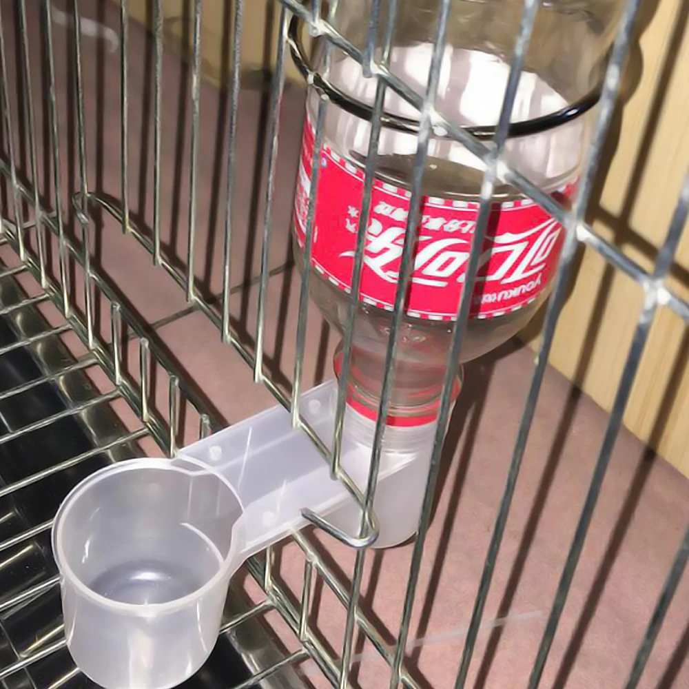 Bird Feeder Drinker Plastic Water Bottle Cup for Pet Birds Cats Chickens Pigeons