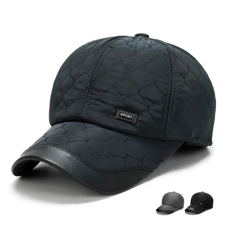 Новая зимняя однотонная бейсбольная кепка, повседневная спортивная шапка, ветрозащитные теплые шапки с защитой от холодных ушей
