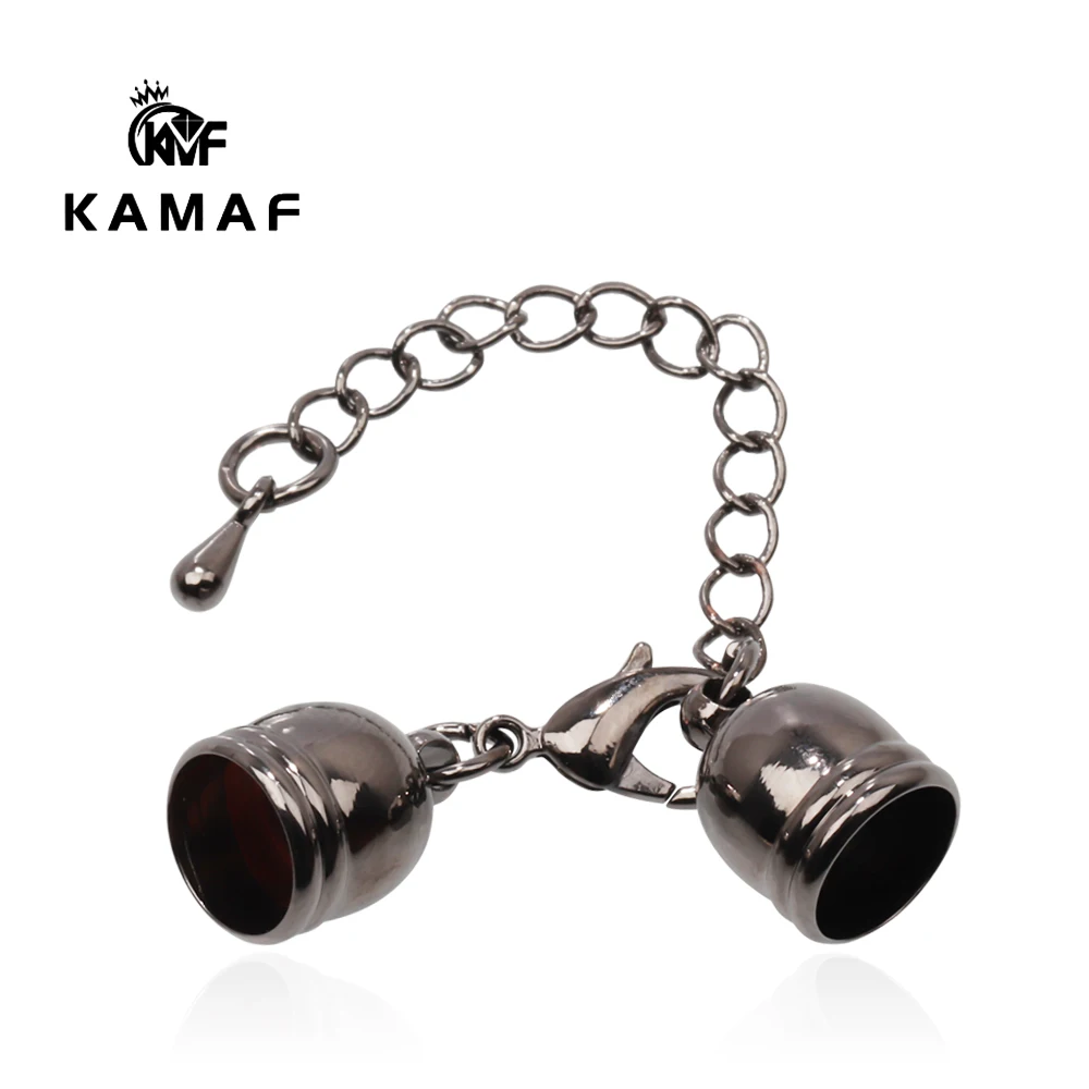 

10pcs / pack Leather Cord Bracelet Lobster Clasps Hole 3 4 5 6 7 8mm For making DIY bracelet necklaces