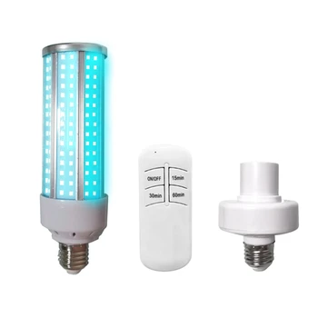 

60w E27 UVC Ultraviolet UV Led Corn Light Disinfection Tube Bulb Germicidal Lamp Remote Control Timing Sterilization Mites 254nm