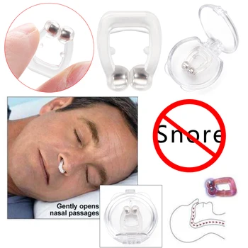 

1 PC Anti Snore Nose Clip Magnetic Silicone Nose Stopper Reusable Nose Clip Effective Sleep Aid Tools Health Care Accessories