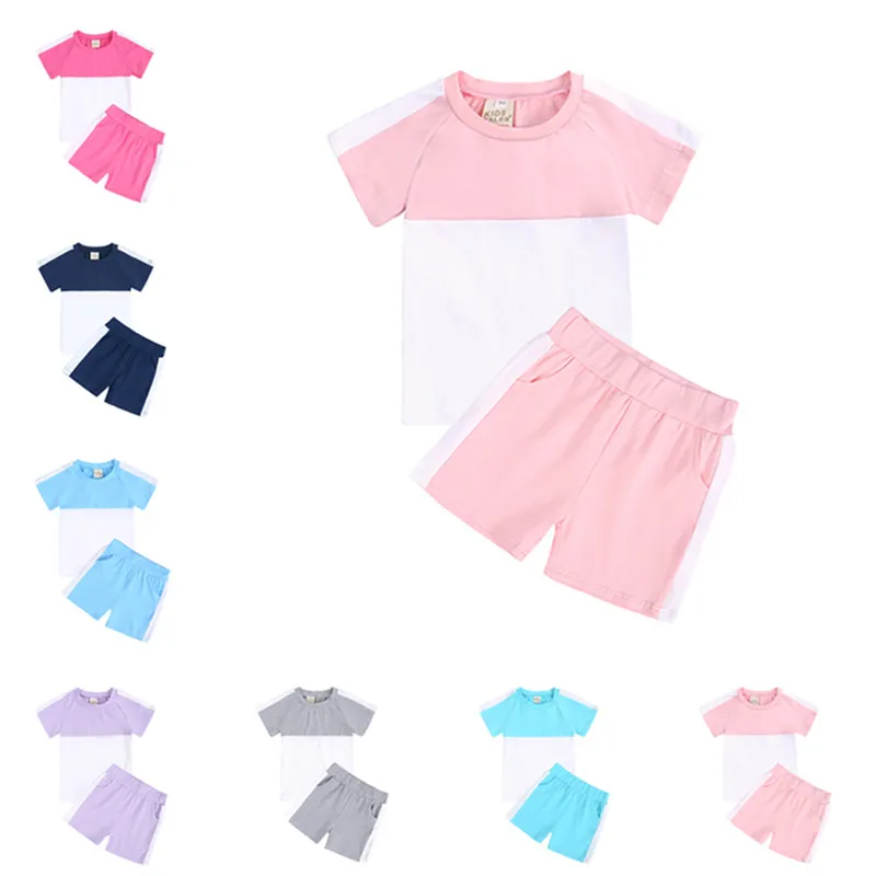 Kids-Tales-Clothing-sets-For-Children-Tracksuits-Contrast-Color-Shorts ...