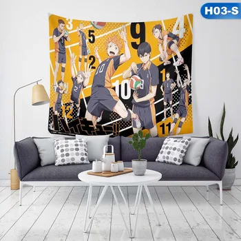 

Japanese Cartoon Haikyuu Poster Volleyball Boy Art Painting Anime Prints Wall Sticker for Room Decoration Tapestry