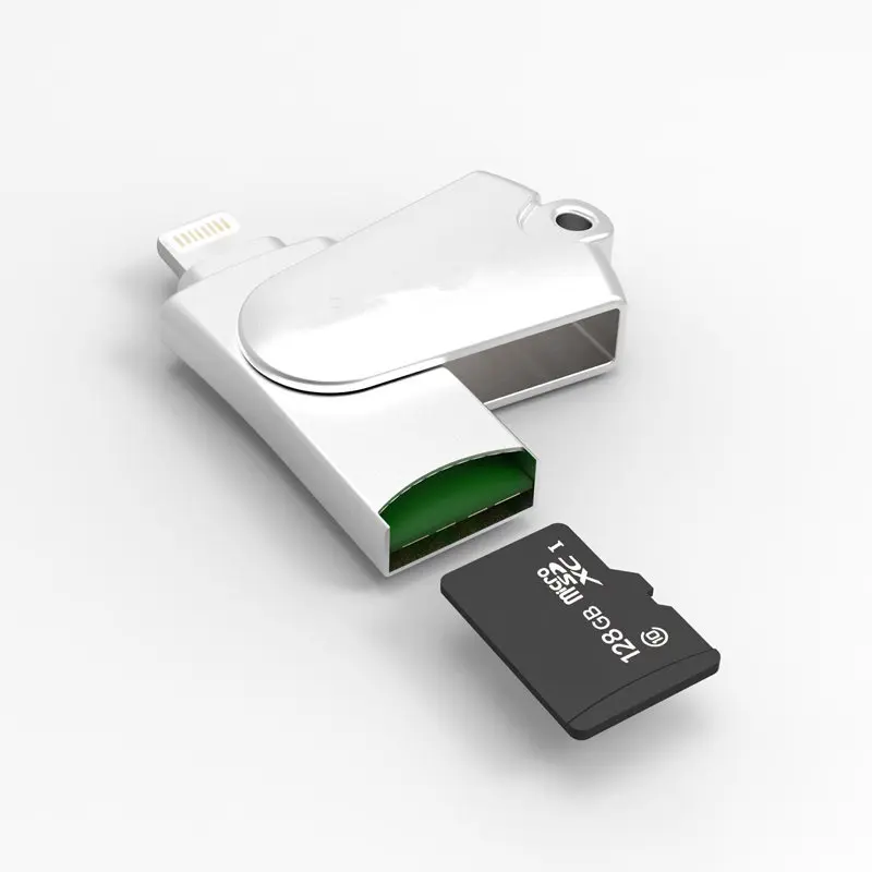 Micro SD TF кард-ридер USB 2,0 USB Lightning кард-ридер для iPhone 8X7 6 Plus iPod iPad OTG кард-ридер