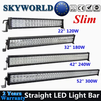 

SKYWORLD Slim LED Bar Offroad Straight 22" 32" 42" 52"inch Combo Beam Driving Light Bar 12/24V For Tractor Truck UAZ Kamaz 4x4WD
