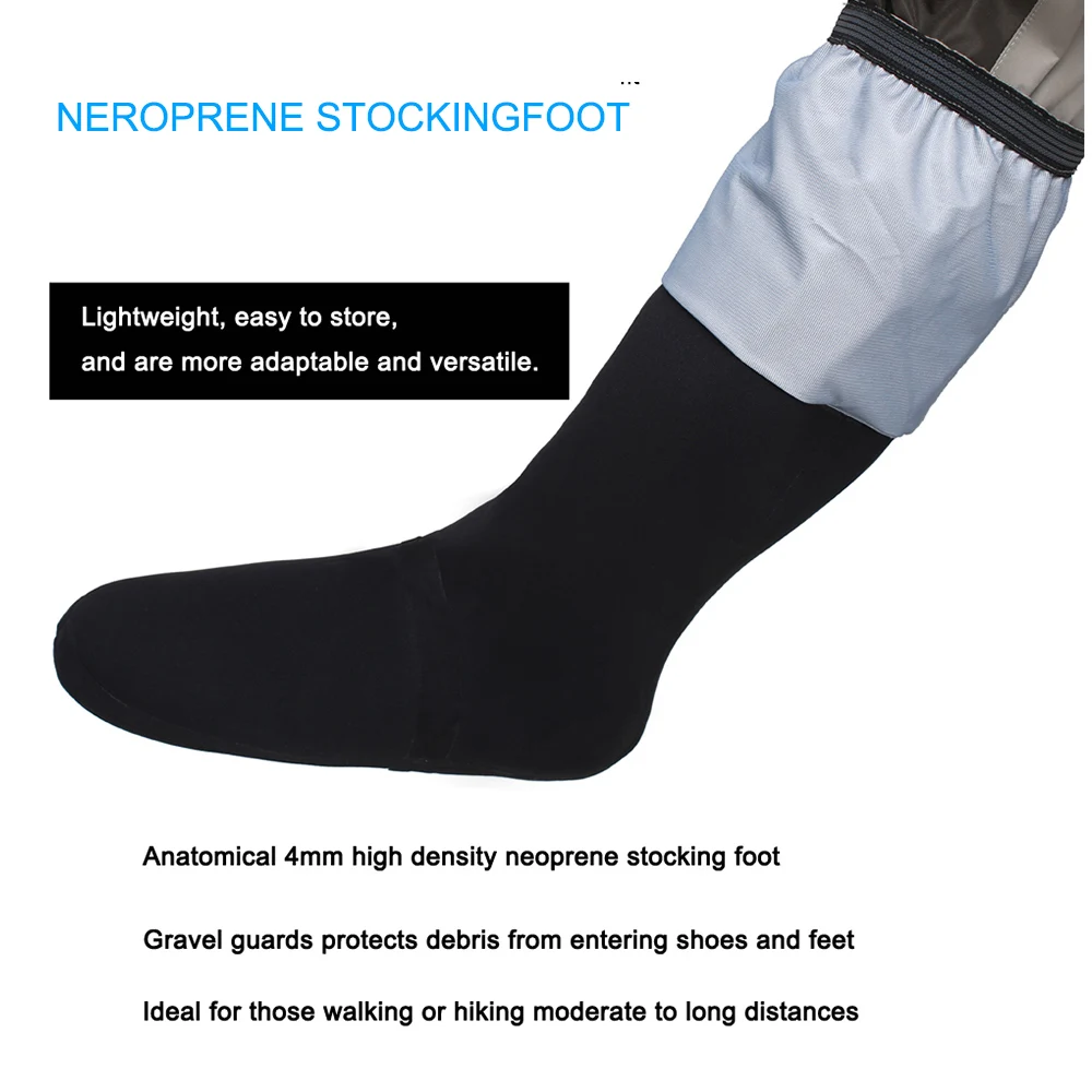 3 Слои дышащая Водонепроницаемый нахлыстом талии куликов Stockingfoot высокого Брюки болотные сапоги прочные для утиной охоты болотные штаны