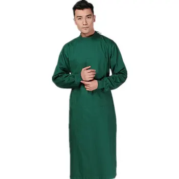 

Hospital Long Sleeve Back Tied Doctor Coverall Cotton Professional Surgical Gown Health Care Workers Clothing 2020