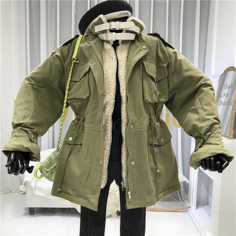 Модный женский пуховик в стиле сафари, зимний корейский стиль, abrigos mujer invierno ropa de invierno para mujer